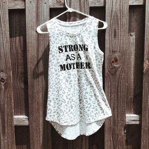 “strong as a mother” muscle tee